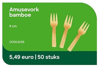 Promoties Amusevork bamboe - Huismerk - Ava - Geldig van 19/01/2023 tot 30/06/2023 bij Ava