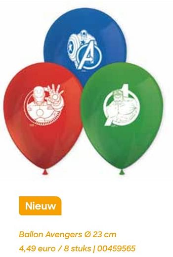 Promoties Ballon avengers - Huismerk - Ava - Geldig van 19/01/2023 tot 30/06/2023 bij Ava