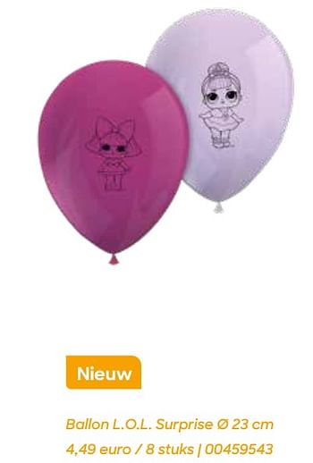 Promoties Ballon l.o.l. surprise - Huismerk - Ava - Geldig van 19/01/2023 tot 30/06/2023 bij Ava