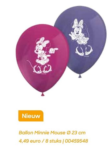Promoties Ballon minnie mouse - Huismerk - Ava - Geldig van 19/01/2023 tot 30/06/2023 bij Ava