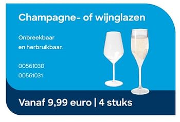Promotions Champagne- of wijnglazen - Produit Maison - Ava - Valide de 19/01/2023 à 30/06/2023 chez Ava