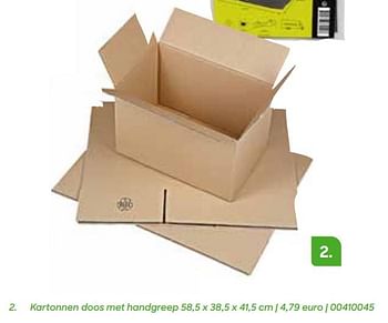 Promotions Kartonnen doos met handgreep - Produit Maison - Ava - Valide de 19/01/2023 à 30/06/2023 chez Ava