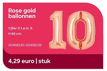 Promoties Rose gold ballonnen - Huismerk - Ava - Geldig van 19/01/2023 tot 30/06/2023 bij Ava