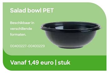 Promoties Salad bowl pet - Huismerk - Ava - Geldig van 19/01/2023 tot 30/06/2023 bij Ava