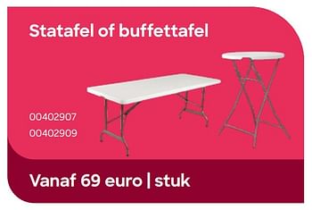 Promotions Statafel of buffettafel - Produit Maison - Ava - Valide de 19/01/2023 à 30/06/2023 chez Ava