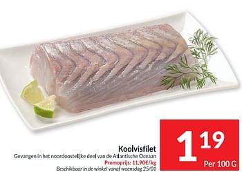 Promoties Koolvisfilet - Huismerk - Intermarche - Geldig van 24/01/2023 tot 29/01/2023 bij Intermarche