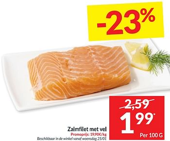 Promoties Zalmfilet met vel - Huismerk - Intermarche - Geldig van 24/01/2023 tot 29/01/2023 bij Intermarche