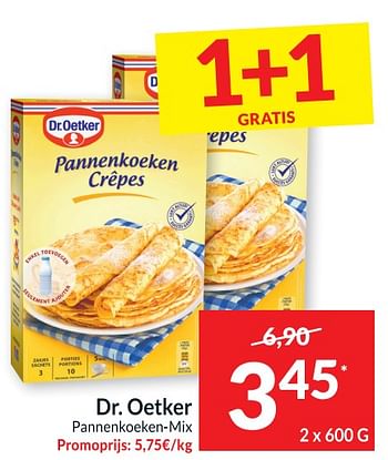 Promoties Dr. oetker pannenkoeken-mix - Dr. Oetker - Geldig van 24/01/2023 tot 29/01/2023 bij Intermarche