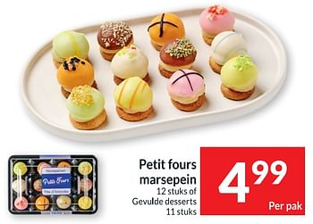 Promoties Petit fours marsepein of gevulde desserts - Huismerk - Intermarche - Geldig van 24/01/2023 tot 29/01/2023 bij Intermarche