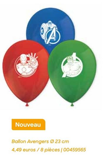 Promoties Ballon avengers - Huismerk - Ava - Geldig van 19/01/2023 tot 30/06/2023 bij Ava