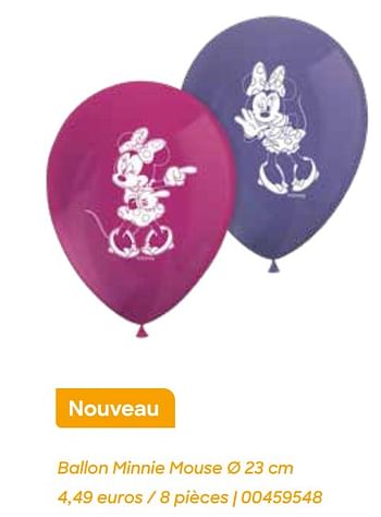 Promotions Ballon minnie mouse - Produit Maison - Ava - Valide de 19/01/2023 à 30/06/2023 chez Ava