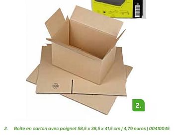 Promotions Boîte en carton avec poignet - Produit Maison - Ava - Valide de 19/01/2023 à 30/06/2023 chez Ava