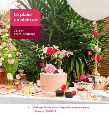Promotions Guirlande fleurie - Produit Maison - Ava - Valide de 19/01/2023 à 30/06/2023 chez Ava
