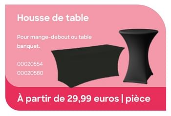 Promotions Housse de table - Produit Maison - Ava - Valide de 19/01/2023 à 30/06/2023 chez Ava
