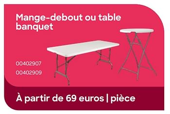 Promotions Mange-debout ou table banquet - Produit Maison - Ava - Valide de 19/01/2023 à 30/06/2023 chez Ava