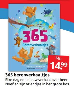 Promotions 365 berenverhaaltjes - Produit Maison - Boekenvoordeel - Valide de 21/01/2023 à 29/01/2023 chez BoekenVoordeel