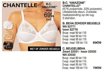 Promoties Beha zonder beugels - Chantelle - Geldig van 01/02/2023 tot 15/06/2023 bij Damart