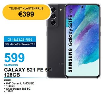Promoties Samsung galaxy s21 fe 5g 128gb - Samsung - Geldig van 03/01/2023 tot 31/01/2023 bij VCD