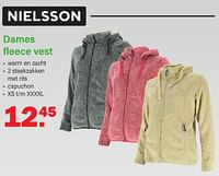 Dames fleece vest-Nielsson
