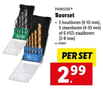 Promoties Boorset - Parkside - Geldig van 30/01/2023 tot 04/02/2023 bij Lidl