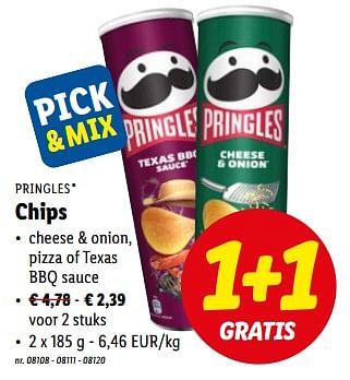 Promoties Chips - Pringles - Geldig van 30/01/2023 tot 04/02/2023 bij Lidl