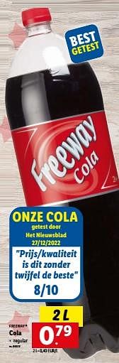 Promoties Cola - Freeway - Geldig van 30/01/2023 tot 04/02/2023 bij Lidl