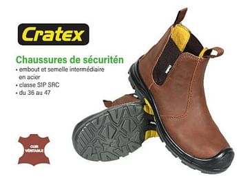 Promotions Chaussures de sécuritén - Cratex - Valide de 09/01/2023 à 28/01/2023 chez Van Cranenbroek