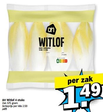Promoties Ah witlof - Huismerk - Albert Heijn - Geldig van 23/01/2023 tot 29/01/2023 bij Albert Heijn