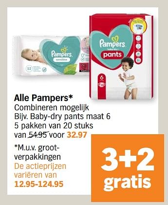 Promoties Baby-dry pants maat 6 - Pampers - Geldig van 23/01/2023 tot 29/01/2023 bij Albert Heijn