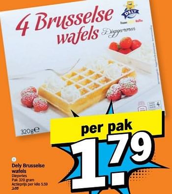 Promoties Dely brusselse wafels - Dely - Geldig van 23/01/2023 tot 29/01/2023 bij Albert Heijn