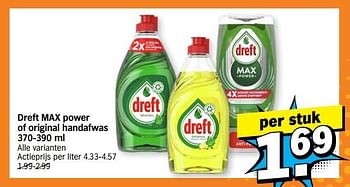 Promoties Dreft max power of original handafwas - Dreft - Geldig van 23/01/2023 tot 29/01/2023 bij Albert Heijn