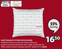 Knutseggen synthetisch kussen-Huismerk - Jysk