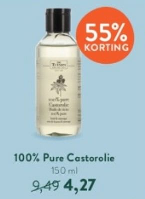 Promotions 100% pure castorolie - De Tuinen - Valide de 23/01/2023 à 19/02/2023 chez Holland & Barret