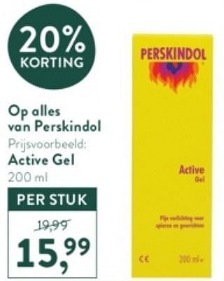 Promotions Active gel - Perskindol - Valide de 23/01/2023 à 19/02/2023 chez Holland & Barret