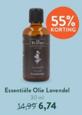 Promoties Essentiële olie lavendel - De Tuinen - Geldig van 23/01/2023 tot 19/02/2023 bij Holland & Barret