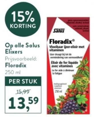 Promoties Floradix - Salus - Geldig van 23/01/2023 tot 19/02/2023 bij Holland & Barret