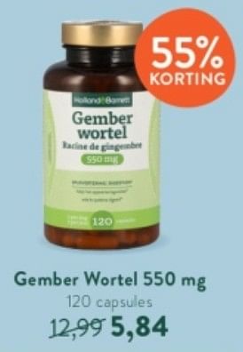 Promoties Gember wortel - Huismerk - Holland & Barrett - Geldig van 23/01/2023 tot 19/02/2023 bij Holland & Barret