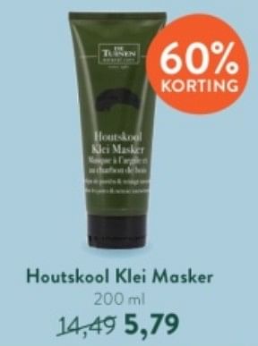 Promoties Houtskool klei masker - De Tuinen - Geldig van 23/01/2023 tot 19/02/2023 bij Holland & Barret