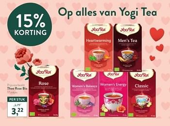 Promoties Thee rose bio - Yogi Tea - Geldig van 23/01/2023 tot 19/02/2023 bij Holland & Barret