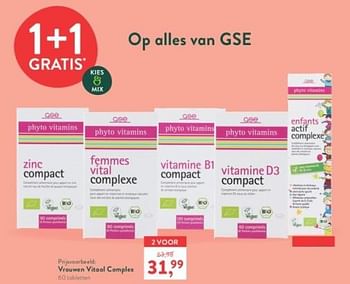 Promoties Vrouwen vitaal complexe - GSE - Geldig van 23/01/2023 tot 19/02/2023 bij Holland & Barret