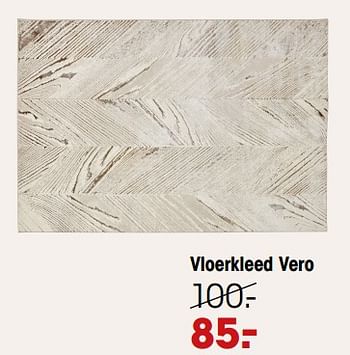Promotions Vloerkleed vero - Produit maison - Kwantum - Valide de 23/01/2023 à 19/02/2023 chez Kwantum