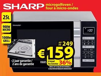 Promoties Sharp microgolfoven - four à micro-ondes r860s - Sharp - Geldig van 25/01/2023 tot 31/01/2023 bij ElectroStock