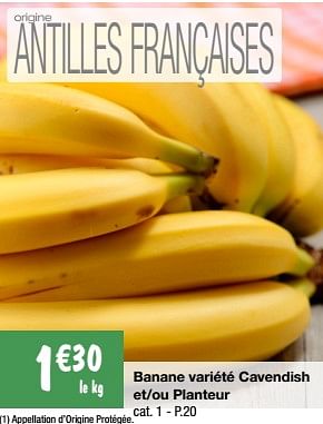 Promotions Banane variété cavendish et-ou planteur - Produit Maison - Migros - Valide de 24/01/2023 à 29/01/2023 chez Migros