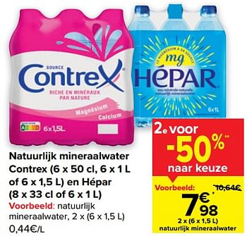 Promoties Natuurlijk mineraalwater contrex - Contrex - Geldig van 25/01/2023 tot 06/02/2023 bij Carrefour