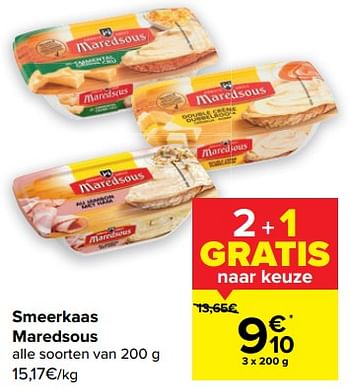 Promoties Smeerkaas maredsous - Maredsous - Geldig van 25/01/2023 tot 06/02/2023 bij Carrefour