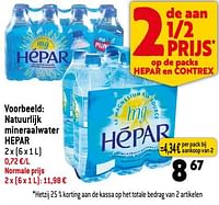 Natuurlijk mineraalwater hepar-Hépar