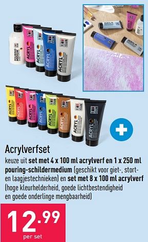 Promoties Acrylverfset - Huismerk - Aldi - Geldig van 01/02/2023 tot 10/02/2023 bij Aldi