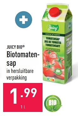 Promotions Biotomatensap - Juicy - Valide de 30/01/2023 à 10/02/2023 chez Aldi