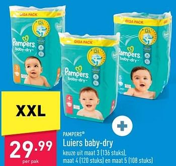 Promoties Luiers baby-dry - Pampers - Geldig van 01/02/2023 tot 10/02/2023 bij Aldi
