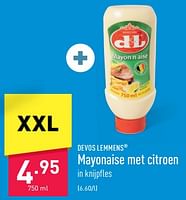 Promoties Mayonaise met citroen - Devos Lemmens - Geldig van 01/02/2023 tot 10/02/2023 bij Aldi